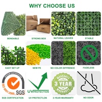 Mur végétal artificiel résistant aux UV, 20 pouces, décoration murale extérieure pour jardin domestique, panneaux de haies artificielles