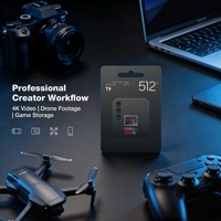Carte mémoire 512 Go T9 U3 A2 V30 200 Mo/s pour drones, caméras d'action, carte SD Pocket4