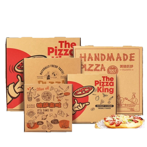 Caja de Pizza Plegable Corrugada de Grado Alimenticio, Impresión Personalizada, Embalaje Resistente para Llevar y Entregar, Venta al Por Mayor, OEM, ODM, Entrega Rápida Plus - Product Image 1
