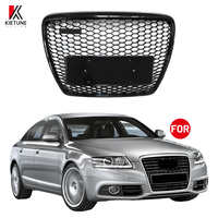 Grilles de pare-chocs avant de style RS6 en nid d'abeille noir brillant pour A6 C6 4F 2008 2009 2010 2011 Kit carrosserie