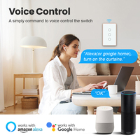 US Tuya Zigbee lampu Panel kaca Wifi, saklar sentuh nirkabel kendali jarak jauh 1/2/3/4gang sakelar cerdas dinding