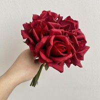 Bouquet de roses artificielles multicolores en soie, prix de gros compétitif, pour la décoration de bureau, de maison, de mariage et de fête