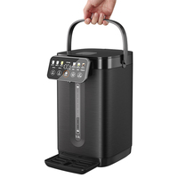 Bouilloire électrique sans fil thermostatée 6,8 L, intérieur en acier inoxydable, contrôle numérique, base rotative à 360°, 220V, usage domestique