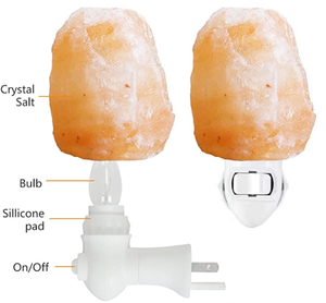 Lampada da parete lampada salgemma di cristallo 100% curativo naturale vera lampada sale himalayano - Product Image 3