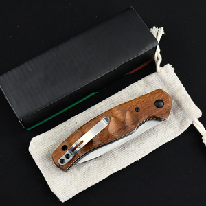 Couteau de poche tactique de survie en plein air Rag 308 avec manche en bois N690CO acier 60-61HRC personnalisable EDC Camping chasse pour OEM - Product Image 6