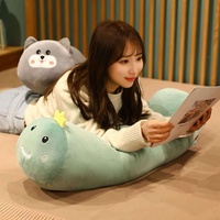 Bantal Tubuh Panjang Karakter Hewan Kartun Grosir, Bantal Tidur Boneka Kelinci Babi Bebek Beruang Lembut untuk Anak-anak, Kamar Tidur, Sofa, Hadiah