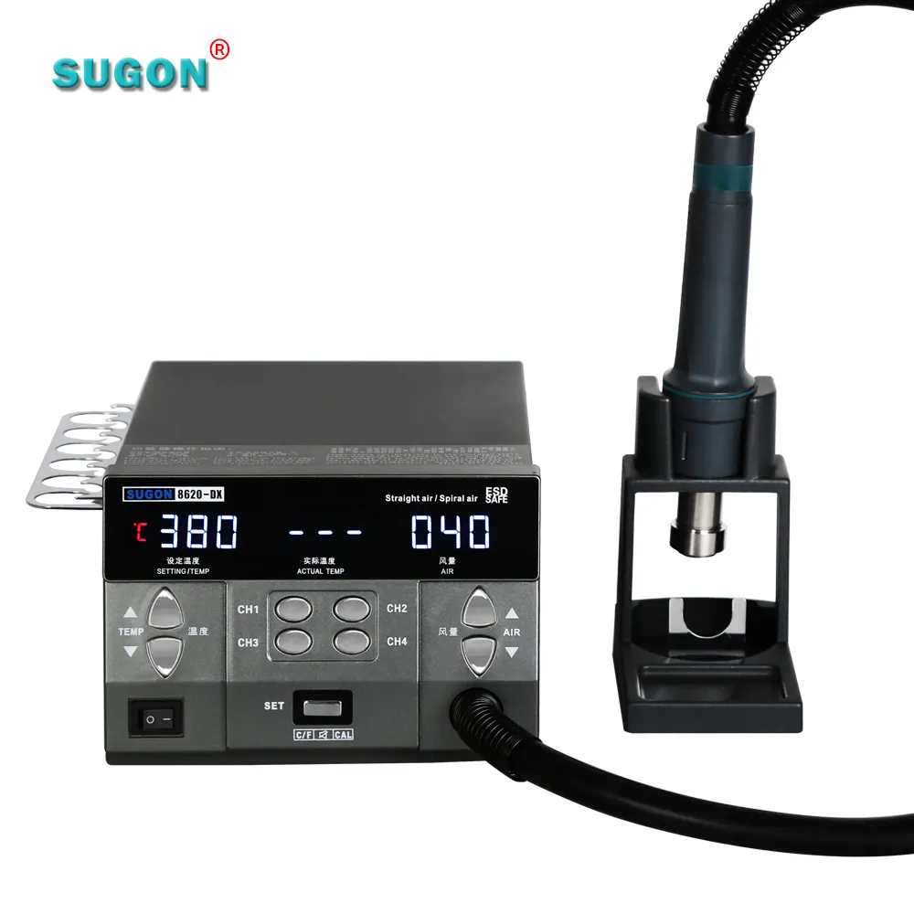 SUGON 8620DX 1300W réparation de téléphone portable Smd pistolet à Air chaud Station de dessoudage Station de reprise de soudage