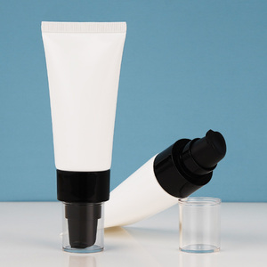 Emballage cosmétique vide à pompe sans air <span class=keywords><strong>en</strong></span> tubes souples PE pour <span class=keywords><strong>crème</strong></span> solaire, fond de teint, <span class=keywords><strong>crème</strong></span> pour les mains - Product Image 2