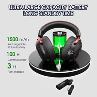 Auriculares inalámbricos/USB con sonido envolvente LDON R5 7,1 para juegos de PC y teléfono móvil Material de cuero y Metal duradero