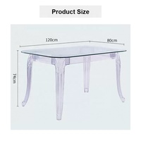 Hochwertiger Maßgefertigter Moderner Design Klartisch aus Acryl für Hochzeiten, Bankette und Esszimmer zum Verkauf