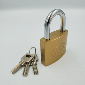 38 मिमी पीतल रंग की नकल पेंटिंग आयरन पैडलॉक, कंप्यूटर कुंजी सस्ती कीमत के साथ - Product Image 5