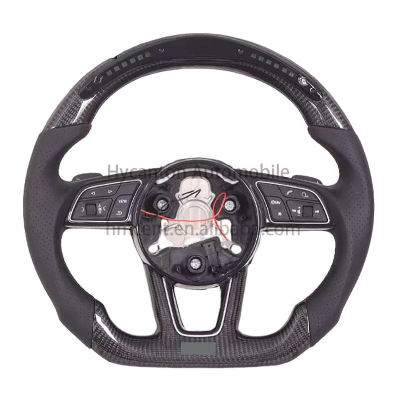 Leather+carbon fiber+LED+red stitching