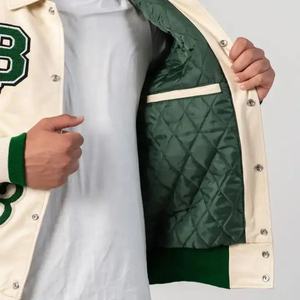Fabricant de vestes universitaires personnalisées pour le baseball universitaire Hommes Hiver Laine Tissu Chenille Broderie Applique Couture Letterman - Product Image 5