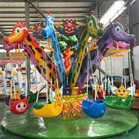 Chaise volante électrique rotative en forme de girafe pour adultes et enfants, 12 places