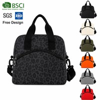 Sac à lunch isotherme personnalisé avec impression par sublimation, impression intégrale, sac thermique pour aliments, bandoulière amovible pour pique-nique et camping