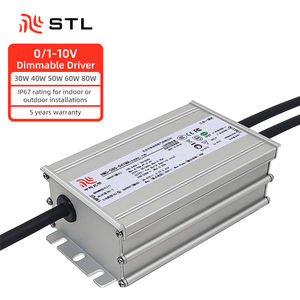 مزود طاقة LED مقاوم للماء بتيار ثابت وقابل للتعتيم 0/1-10 فولت، 30 واط، 40 واط، 50 واط، 60 واط، 80 واط، 300 مللي أمبير، 600 مللي أمبير، 700 مللي أمبير، 900 مللي أمبير - Product Image 1