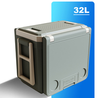 ROCKBROOK-Glacière de luxe 32L, verte, bleue foncé, portable, pour le camping et le voyage, avec 1 table et 2 chaises