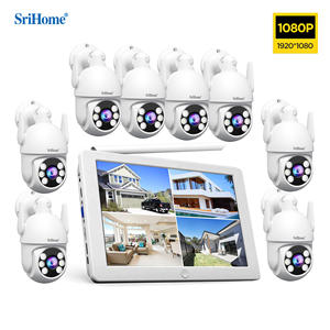 نظام إنذار لاسلكي Srihome NVS009+8*IPC059 بدقة 2 ميجابكسل مع صوت ثنائي الاتجاه ورؤية ليلية ملونة وتتبع بشري واتصال واي فاي - Product Image 1