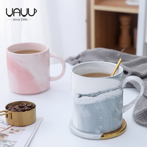 Ensemble de tasses à café FENN Marble MR. & MRS. en céramique avec impression personnalisée, tasses à café en céramique et porcelaine avec logo personnalisé - Product Image 3