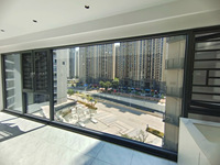 Ventana Abatible de Aluminio con Rotura de Puente Térmico, Moderna y Personalizada, Insonorizada, con Doble Acristalamiento, para Cocina, Residencia, Villa, Hogar, Escuela, Hotel