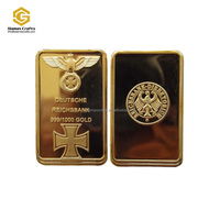 Métal Fer Laiton Aigle Croix Allemand Deutsche Plaqué Or Barre de Bullion