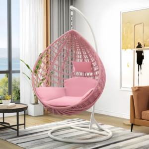 Fauteuil suspendu en rotin PE <span class=keywords><strong>pour</strong></span> terrasse avec design <span class=keywords><strong>hamac</strong></span> <span class=keywords><strong>pour</strong></span> utilisation intérieure/extérieure - Product Image 3