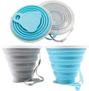 Durable Collapsible Water <b>Cup</b> 270ml Portable Silicone <b>Reusable</b> Lightweight Flexible BPA Free Leakproof Travel Camping Mug - Product Image 1