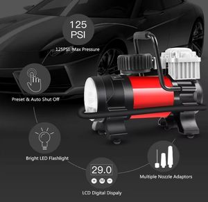 <span class=keywords><strong>Compresor</strong></span> de Aire <span class=keywords><strong>para</strong></span> Auto con Presión de Neumáticos Preestablecida y Función de Parada Automática, Inflador de Neumáticos de Rueda de Auto, Bomba de 12V Digital - Product Image 2