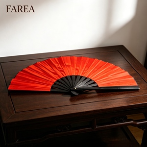 Ventilador plegable liso de colores puros barato ventilador rave de bambú grande de 13 pulgadas para fiesta y regalo - Product Image 5