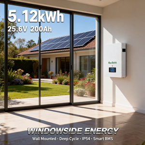 Batterie solaire 24V 25.6V 200Ah 5kWh pour système d'énergie solaire, montage mural - Product Image 2