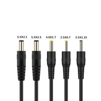 USB macho a 5.5MMX2.5MM 4.0MMX1.7MM Cable de alimentación de CC