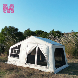 Tente Gonflable Familiale Imperméable en Oxford, Installation Rapide, Tentes Gonflables avec Poignée de Tirage pour le Camping, Confortable pour 5+ Personnes - Product Image 1