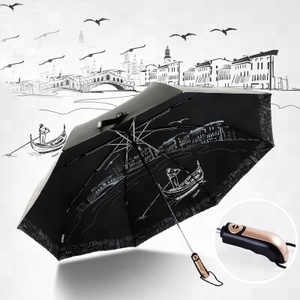 Custom Logo 3-<strong>Fold</strong> Auto Open UV Blocking <strong>Umbrella</strong> <strong>Windproof</strong> and Cheap for Daily Use - Product Image 2