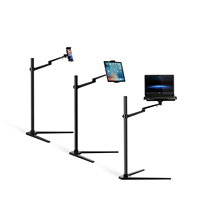 Vente en gros support de sol portable flexible à rotation de 360 degrés support multifonctionnel pour ordinateur portable tablette PC réglable en hauteur pour 7 '-13'