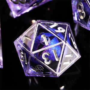 Mini planète jeux <span class=keywords><strong>de</strong></span> bureau personnalisés Dragon Dungeon <span class=keywords><strong>jeu</strong></span> <span class=keywords><strong>de</strong></span> dés en résine polyédrique à noyau liquide motif d'impression à bords pointus mdn RPG dés - Product Image 2