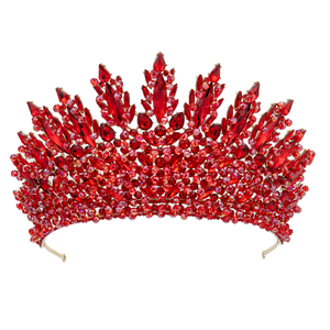 Baroque Đa-Màu Kim Cương Pha Lê Vương Miện Headband Hợp Kim Pageant Công Chúa Prom Đảng Wedding Mũ sắt Tiara Cho Sinh Nhật - Product Image 2