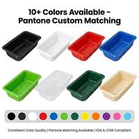 Plateau de service rectangulaire réutilisable en plastique PP écologique pour l'emballage alimentaire, taille et couleur personnalisables pour la maison et la restauration