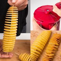 Machine à découper les frites en spirale, les hot-dogs et les pommes de terre torsadées, manuelle, professionnelle et personnalisable pour la maison et le commerce