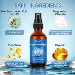 Cloruro de magnesio tópico en aerosol de aceite de magnesio orgánico natural puro 100% para pies, cuerpo y sueño | Absorción rápida fácil de llevar - Product Image 2