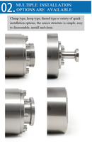 Food Pharma Sanitary Mag Flowmeter Stainless Steel 4-20mA RS485 Pengukur Aliran Cairan untuk Dosis