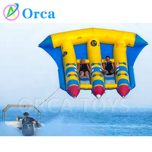 Usine cerf-volant surf poisson volant bouée pédale pontons gonflable remorquable bateau eau Amusement Juegos Inflables - Product Image 6