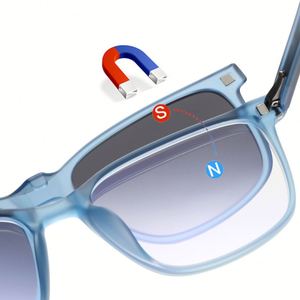 Gafas Ópticas Cuadradas de Moda 2025 con Logotipo Personalizado, Monturas con Clip Magnético Polarizado UV400 TR90 para Hombre y Mujer - Product Image 5