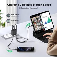 40W USB C Duvar Şarj Cihazı ABD AB İngiltere 4 Portlu Hızlı Şarj Bloğu PD 20W Cep Telefonu Şarj Cihazları Tip C Adaptör iPhone 16 iPad için