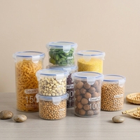 Contenants de stockage alimentaire en plastique avec couvercles, pour l'organisation de la cuisine et du garde-manger, boîtes pour céréales et aliments secs