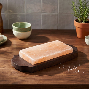 Top Seller Refined Himalayan Salt Cooking Slab Premium a Grade Stainless Steel Holder Low MOQ Wholesale Bulk <b>Kitchen</b> Use - Product Image 1