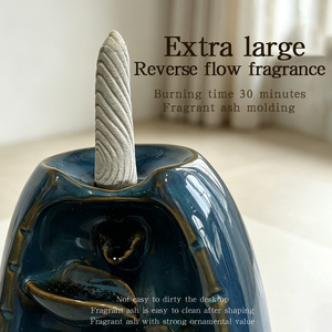 Encens Chinois <span class=keywords><strong>Zen</strong></span> à Reflux Grande Capacité en Bois d'Aloès Naturel et Bois de Santal pour Aromathérapie, Salle de Thé et Salon - Product Image 4