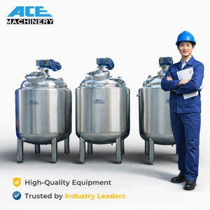 ถังผสมสเตนเลสสตีลแบบมีแจ็คเก็ตพร้อมเครื่องกวนแบบไฟฟ้าและระบบทำความร้อนด้วยไอน้ำ สำหรับทำให้ของเหลวเป็นอิมัลชั่น รุ่น SS304/316 - Product Image 6