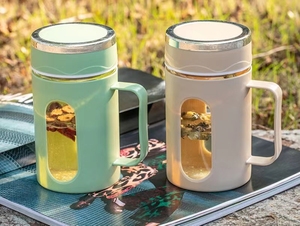 Taza de Té de Vidrio 2026 con Asa de Madera, Resistente al Calor, con Filtro para Té Puer, Juego de Tazas de Té Kung Fu de Alta Calidad y Prácticas - Product Image 3