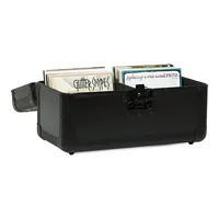 Étui de transport en aluminium dur de couleur personnalisée pour disque vinyle 7 ''avec 2 compartiments