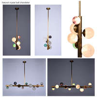 Lámpara Colgante de Alta Calidad con Diseño de Luz Moderno, Alta Luminosidad, 30 kg, Pantalla de Cristal Metálico, Dorado/Chocolate/Negro, Regulable